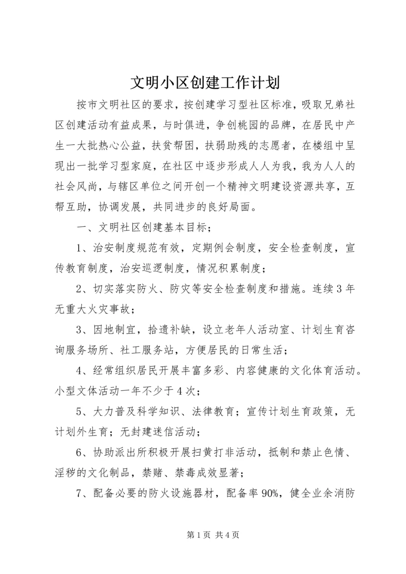 文明小区创建工作计划 (4).docx