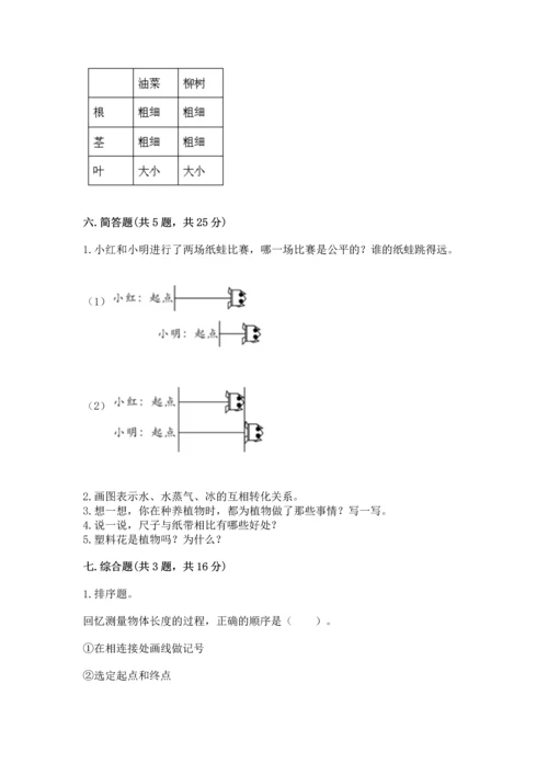 教科版一年级上册科学期末测试卷附参考答案（夺分金卷）.docx