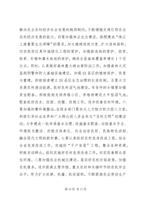 县农业农村工作会议上的讲话.docx