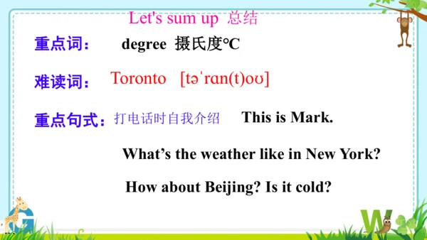 Unit 3  Weather Part B  Let’s talk & read &write 课
