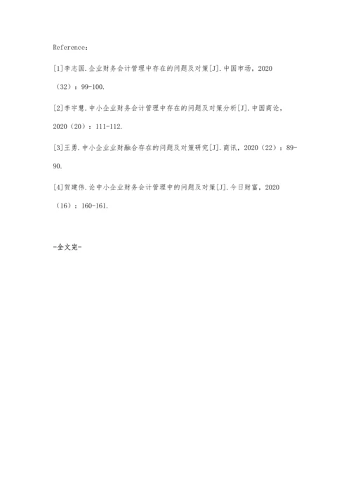 中小企业财务会计管理中存在的问题及对策.docx