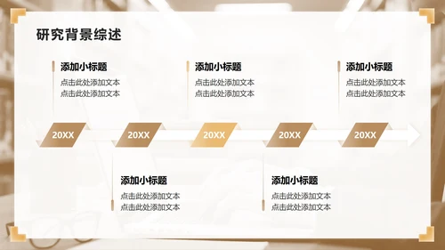 棕黄色商务风组会汇报文献综述评述PPT模板