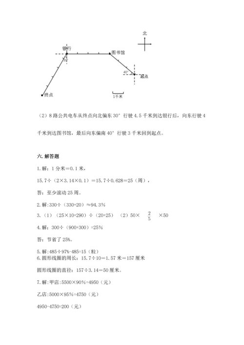 人教版六年级上册数学期末测试卷精品（精选题）.docx