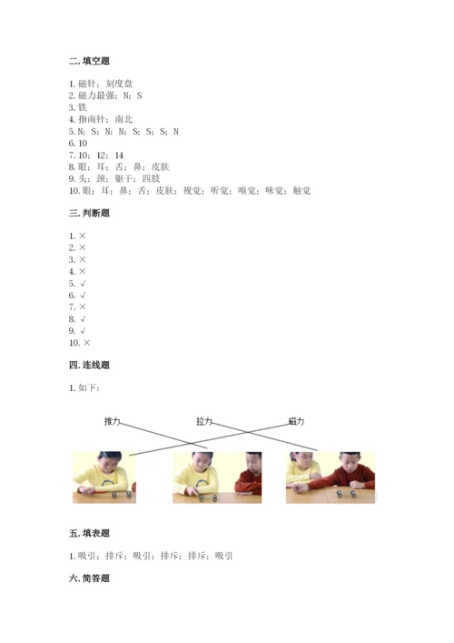 教科版二年级下册科学知识点期末测试卷附参考答案（完整版）.docx