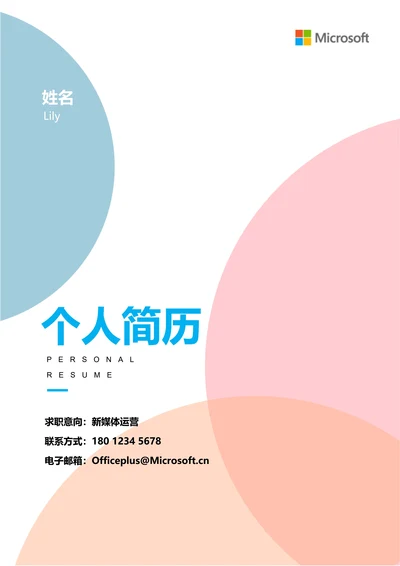 多色几何清新通用个人简历