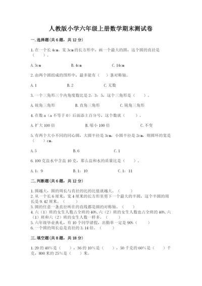 人教版小学六年级上册数学期末测试卷精品【能力提升】.docx