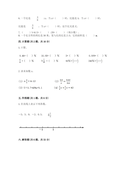 昔阳县六年级下册数学期末测试卷最新.docx