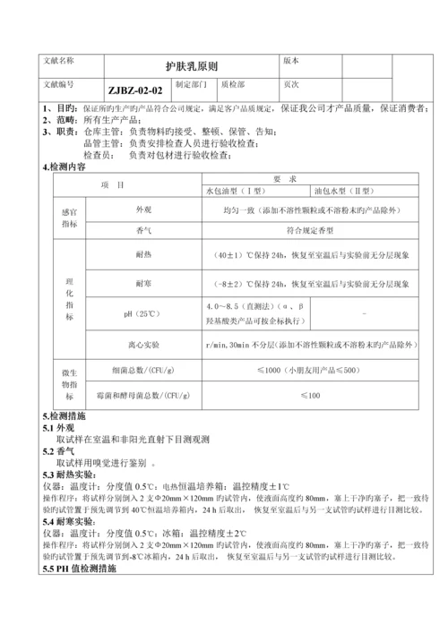 化妆品生产产品检测重点标准.docx