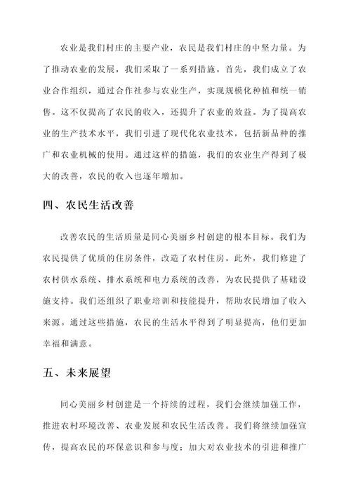 同心美丽乡村创建总结汇报