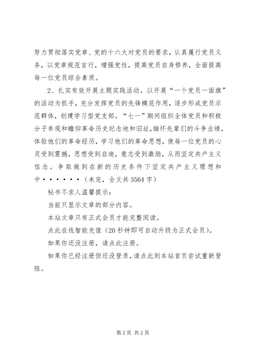 某某中学党支部二○○六年度工作计划.docx