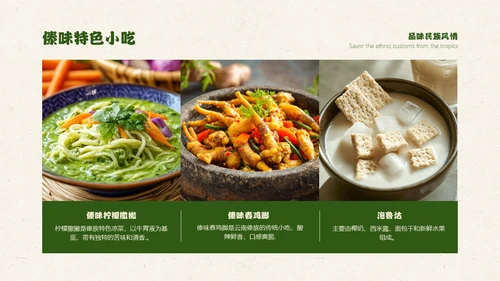 绿色餐饮中国美食云南美食介绍PPT模板
