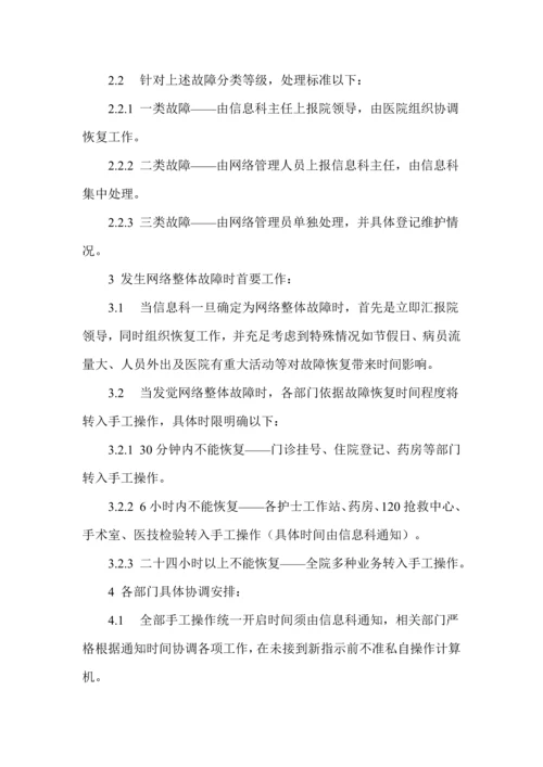 医院信息系统故障应急专题预案.docx