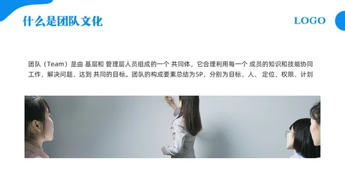 蓝色简约团队文化和态度团队文化PPT模板宣传PPT动态PPT
