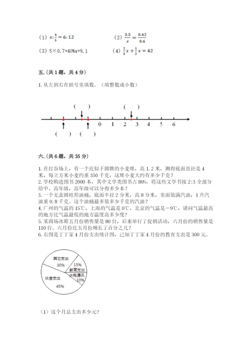 小升初数学综合练习试题及参考答案（满分必刷）.docx