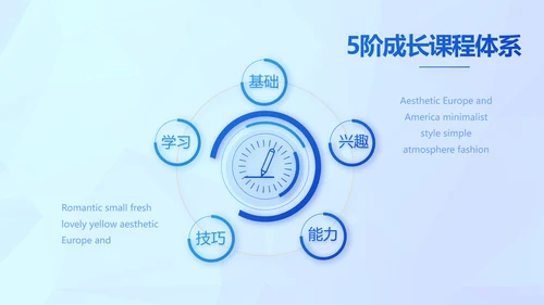 晶格蓝色年度工作计划商务动态PPT
