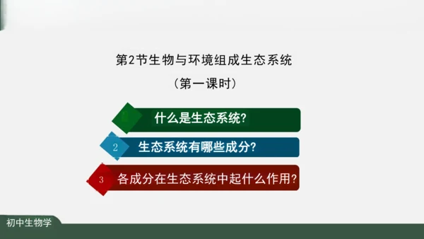1.2.2 生物与环境组成生态系统 课件（共30张PPT）