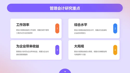 紫色创意金融管理会计毕业答辩PPT