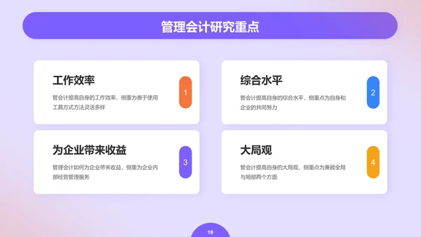 紫色创意金融管理会计毕业答辩PPT