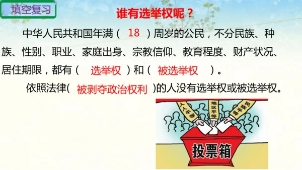 六年级上册道德与法治第三单元我们的国家机构复习课件