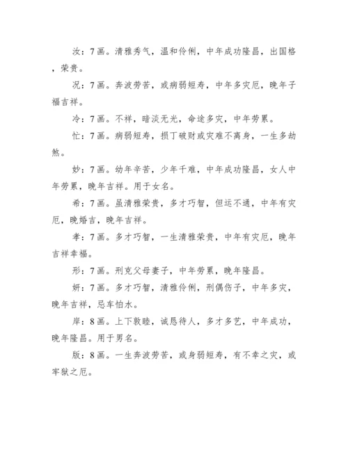 名字五行属水的字【起名属水的字】.docx