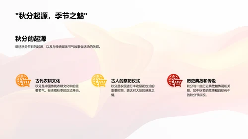 秋分节气与媒体PPT模板