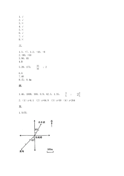 苏教版数学六年级下册试题期末模拟检测卷（精练）.docx