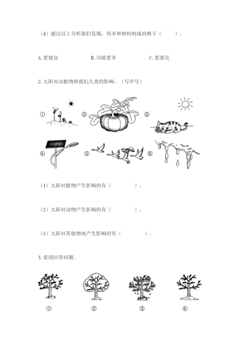 教科版小学二年级上册科学期末测试卷【典优】.docx