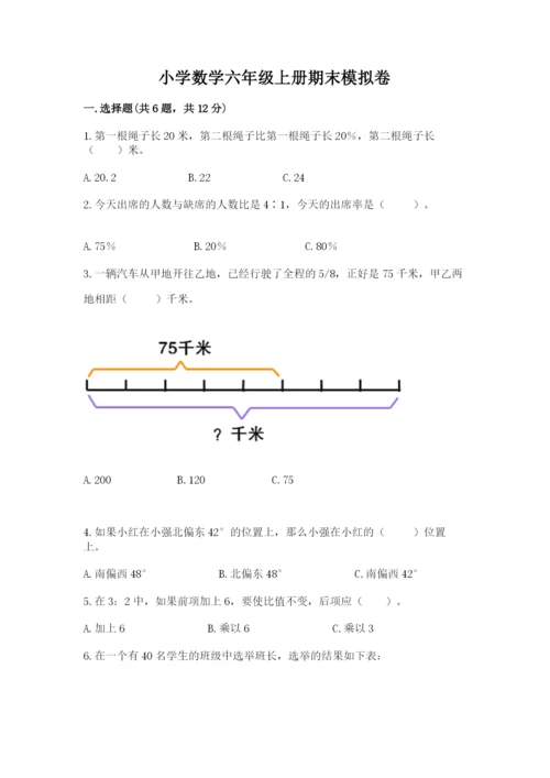 小学数学六年级上册期末模拟卷附完整答案【全国通用】.docx