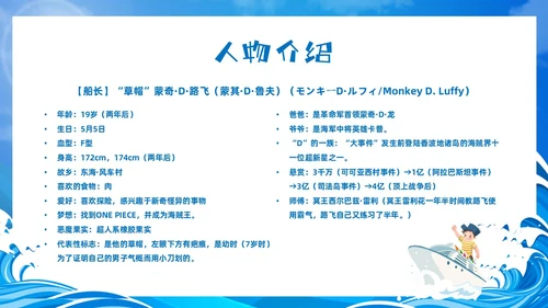 蓝色卡通风海贼王节日庆典中国航海日