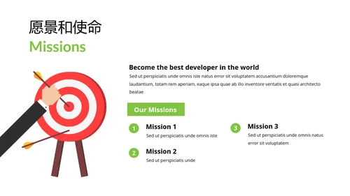 绿色抽象商业金融公司介绍动态PPT模板