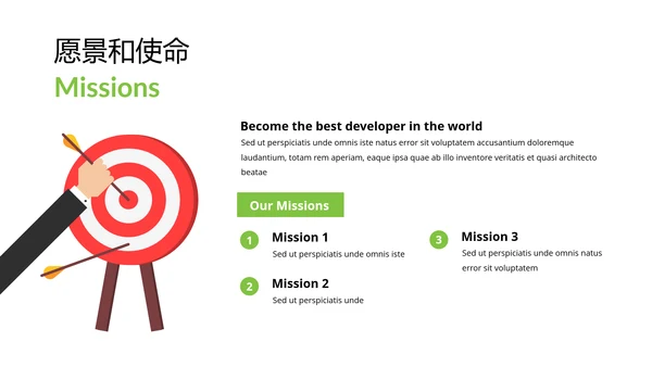 绿色抽象商业金融公司介绍动态PPT模板