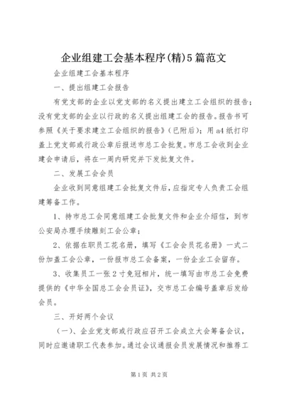 企业组建工会基本程序(精)5篇范文.docx