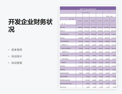 开发企业财务状况