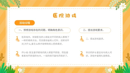 可爱卡通黄色幼儿园自主游戏PPT