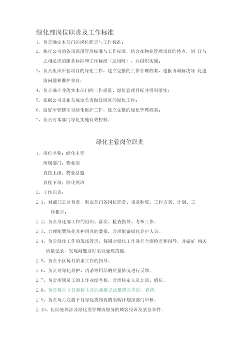 绿化部岗位职责及工作标准.docx