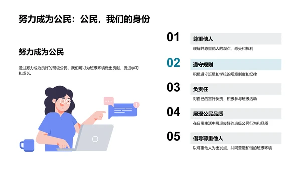 做好班级公民PPT模板