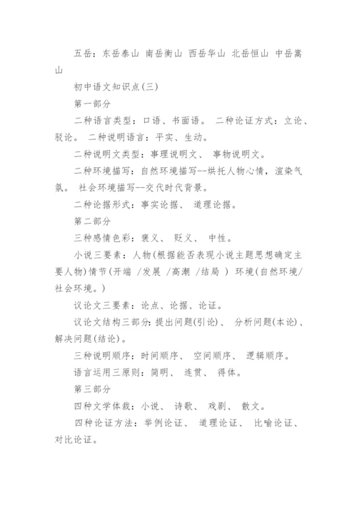 人教版初中语文知识点总结.docx