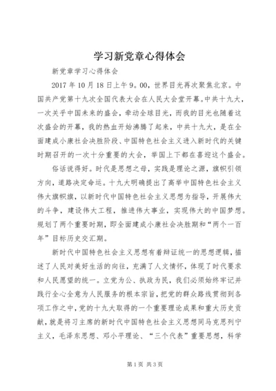 学习新党章心得体会 (8).docx