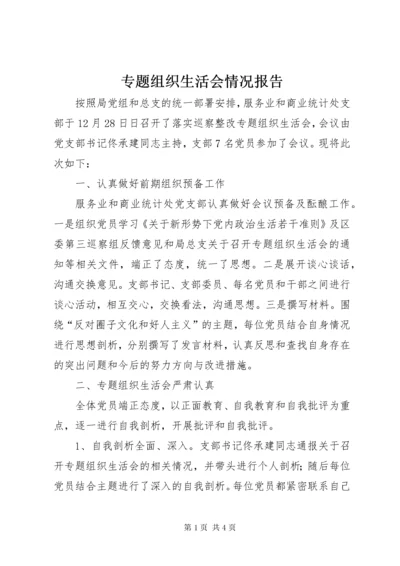 专题组织生活会情况报告.docx