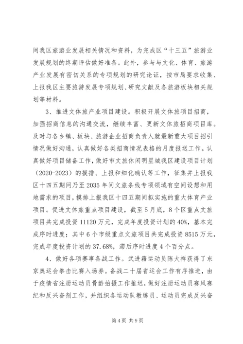 文体广旅局XX年上半年工作总结及下半年工作计划.docx