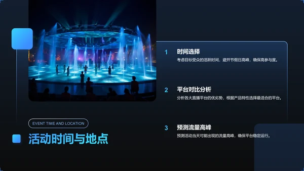 蓝色简约风线上产品发布会活动策划PPT模板