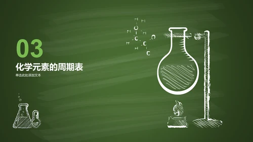 绿色插画探索化学世界主题班会PPT