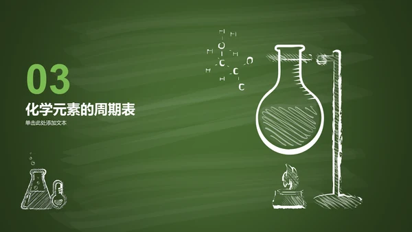 绿色插画探索化学世界主题班会PPT