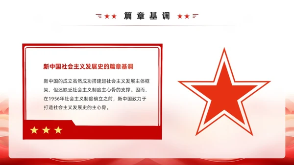 红色简约风社会主义发展史PPT模板