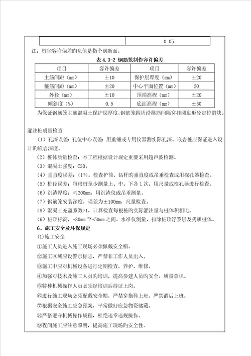 旋挖钻综合施工重点技术交底