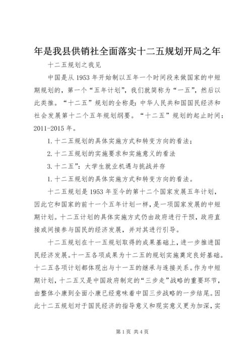 年是我县供销社全面落实十二五规划开局之年 (3).docx