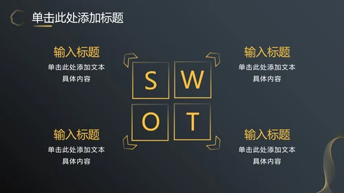 黑金商务汇报总结PPT模板