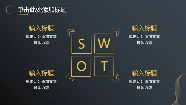黑金商务汇报总结PPT模板