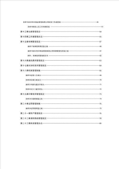 精品物业公司管理制度22