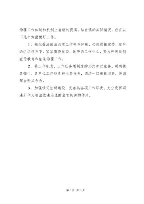 关于做好乡镇普法依法治理工作的思考 (4).docx